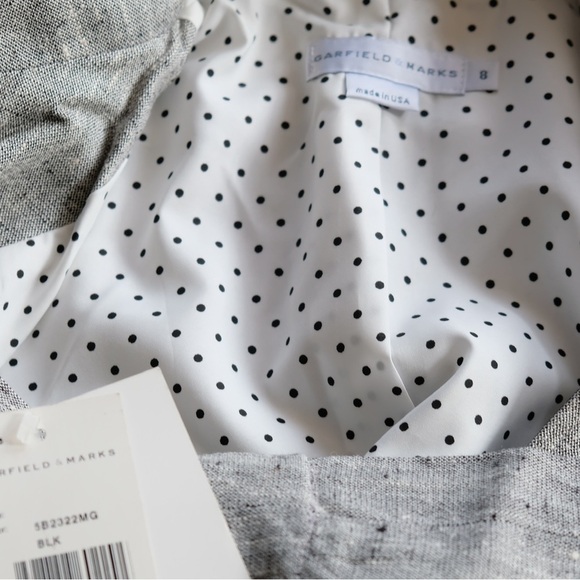 Garfield Marks size 8 NWT Gray zip up blazer - Picture 7 of 9